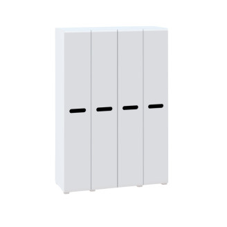 Шафа 4Д 150 Глянець Білий / Чорний Б'янко Світ Меблів