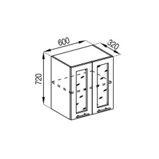 Кухонна секція верхня В 60Ск Адель Світ меблів