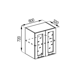 Кухонна секція верхня В 60Ск Адель Світ меблів