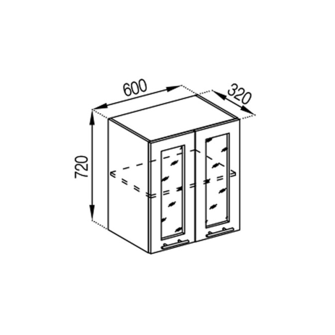 Кухонна секція верхня В 60Ск Адель Світ меблів