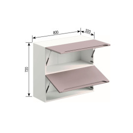 Кухонная секция верхняя В 80 Б Зарина Мир мебели 