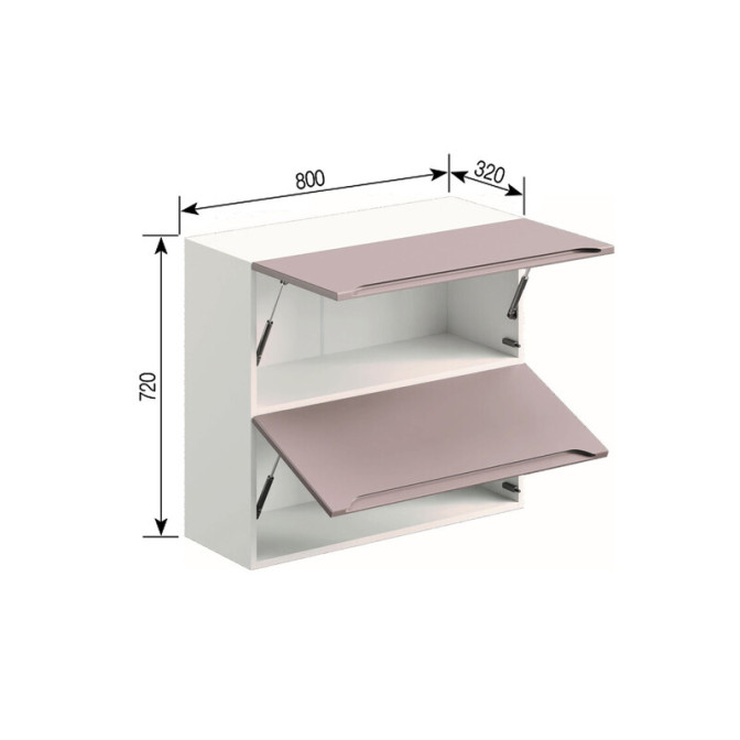 Кухонная секция верхняя В 80 Б Зарина Мир мебели 