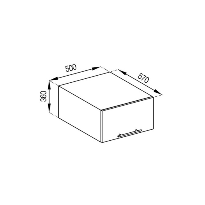 Кухонна секція антресоль А 50 (570) Адель Світ меблів