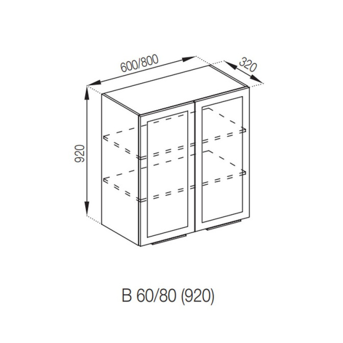 Кухонная секция верхняя В 60 (h-920) Анна Мир мебели