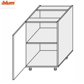 Кухонна секція Валенсія нижня 50Н/820 1дв Pro Blum VL-051W/9003 MiroMark