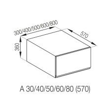 Кухонная секция антресоль А 50 (570) Тина Мир мебели