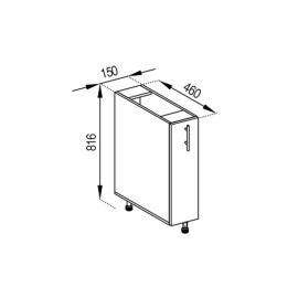 Кухонна секція нижня Н 15 карго Адель Світ меблів  