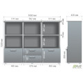 Шкаф для документов МГ - 630 (1600х420х1200мм) Орех Темный AMF