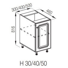Кухонна секція нижня Н 30 Валенсія Світ меблів 