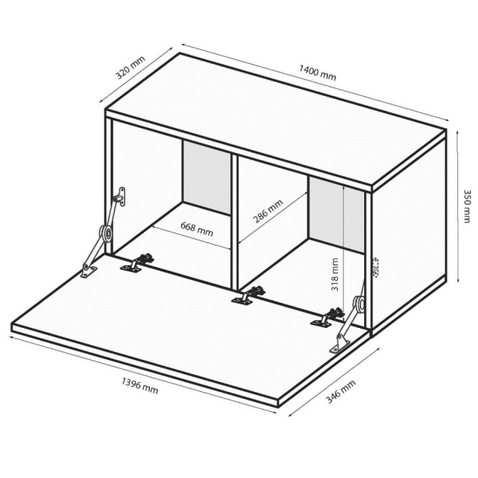 Секция BOX-33 / Глянец Чёрный MiroMark BX-33-BL