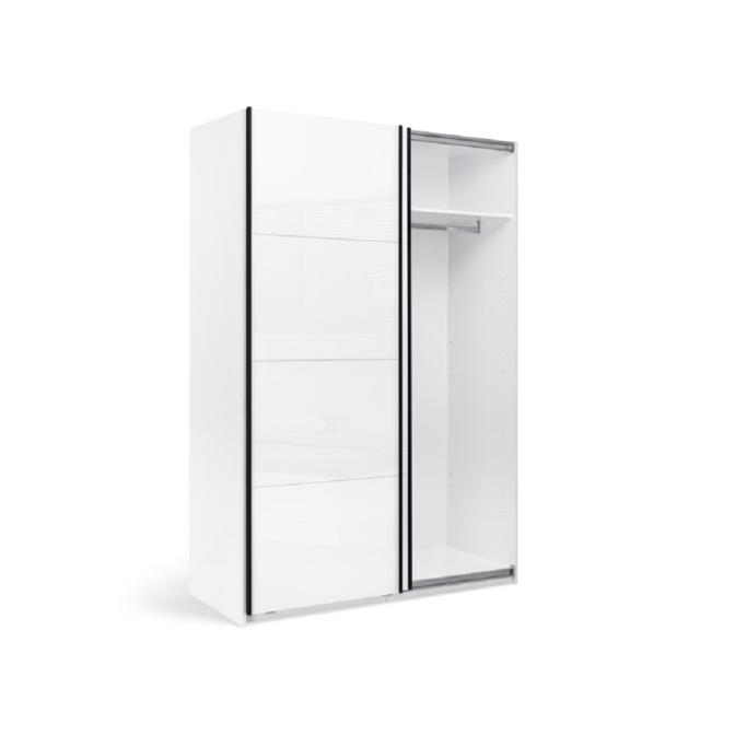 Шафа-купе 1,5х2,1 Міла / Mila Глянець Білий MiroMark MA-18-WB