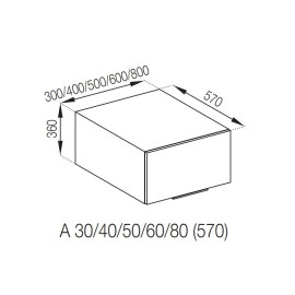 Кухонная секция антресоль А 30 (570) Алиса Мир мебели