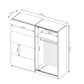 Шафа-купе 2,5x2,1 Белла / Bella Глянець Білий MiroMark BL-21-WB