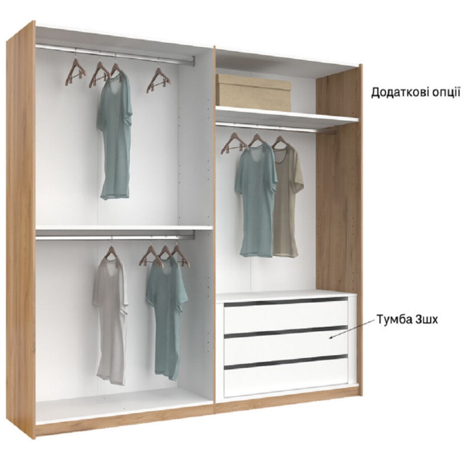 Шафа-купе 2,5x2,1 Белла / Bella Глянець Білий MiroMark BL-21-WB