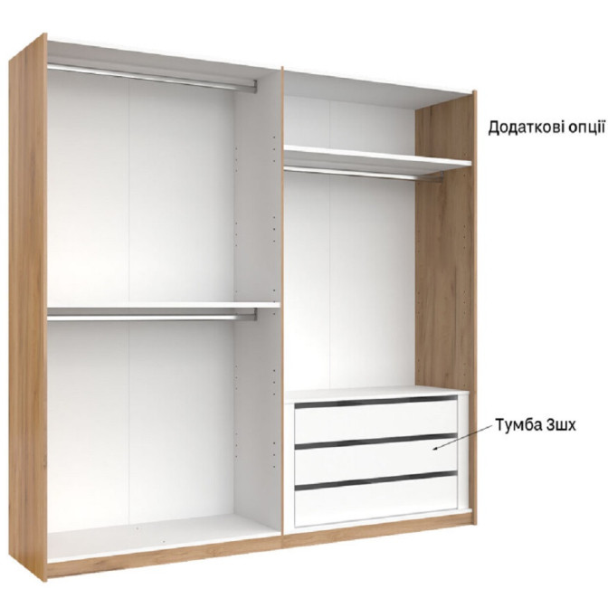 Шафа-купе 2,5x2,1 Белла / Bella Глянець Білий MiroMark BL-21-WB
