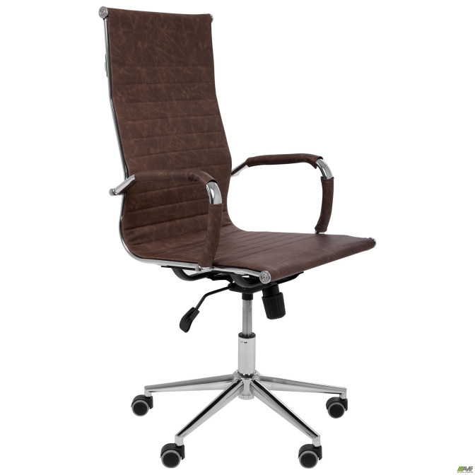 Кресло Slim HB Хром Tilt WAX Coffee AMF