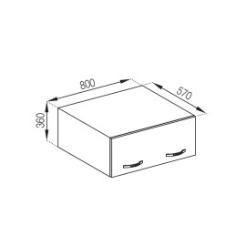 Кухонная секция антресоль А 80 (570) Прованс Мир мебели