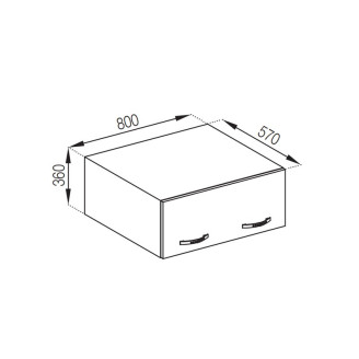 Кухонная секция антресоль А 80 (570) Прованс Мир мебели