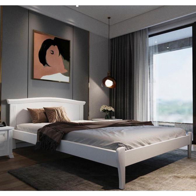 Кровать Лозанна Ольха 160X200 Белый Artwood У-1
