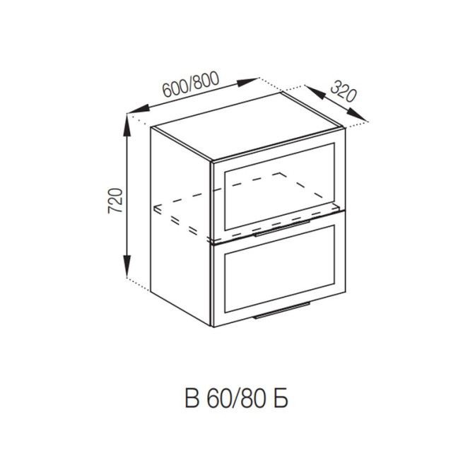 Кухонная секция верхняя В 60 Б Анна Мир мебели
