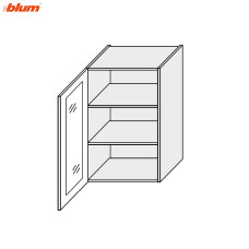 Кухонна секція Вінтаж верхня 40В/900 1дв Вітрина Pro Blum VN-545W/9003 MiroMark