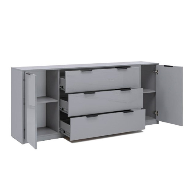 Комод 2Дв 3Ящ Рома Колор / Roma Color Глянец Серая Лава MiroMark RС-162-GL