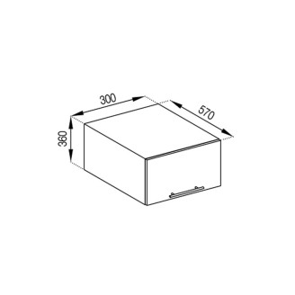 Кухонная секция антресоль А 30 (570) Адель Мир мебели