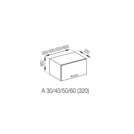 Кухонна секція антресоль А 80 (320) Б'янка Світ меблів 