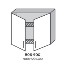 Кухонна секція В06-900 верхня 900 сушарка два фасади Оптима Еверест  