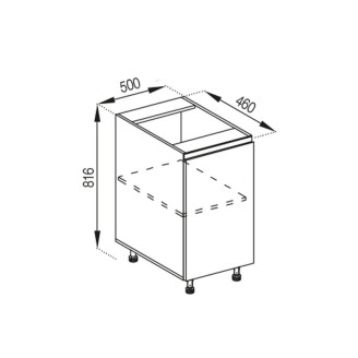 Кухонная секция нижняя Н 50 Влада Мир мебели 