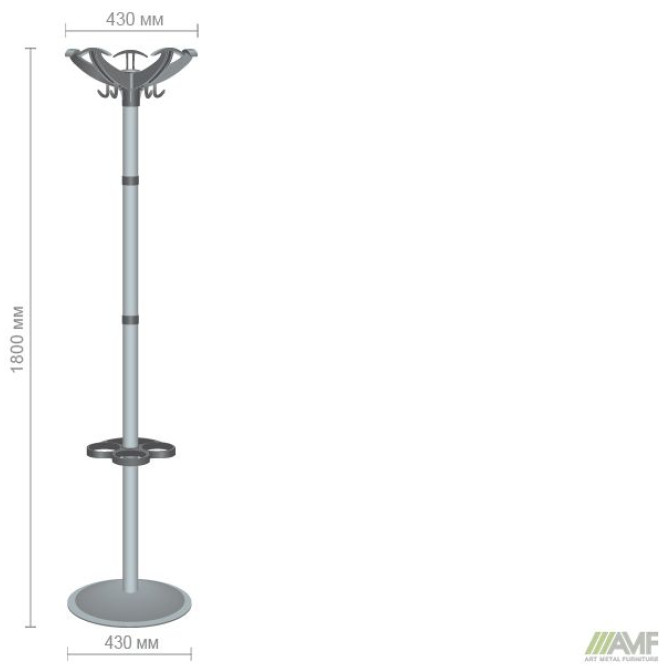 Вешалка Континент Алюм RAL 9006 AMF