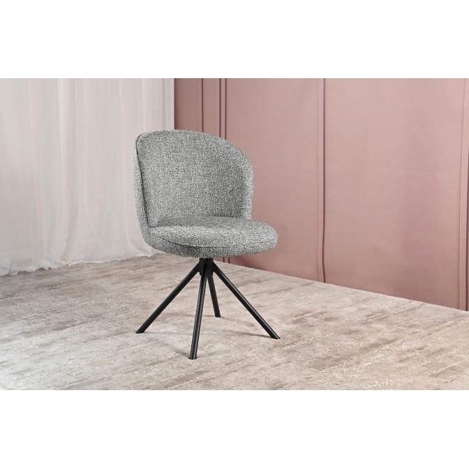 Стул поворотный R-160 графитовый  +  черный Vetro mebel
