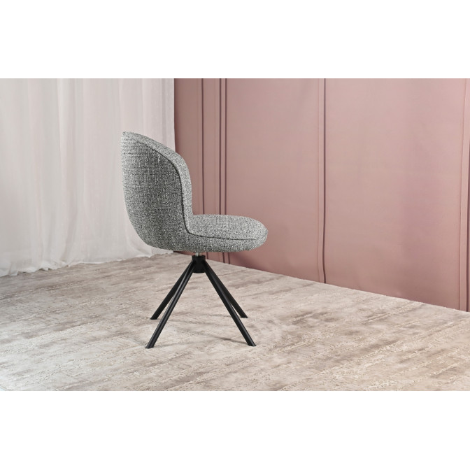 Стул поворотный R-160 графитовый  +  черный Vetro mebel