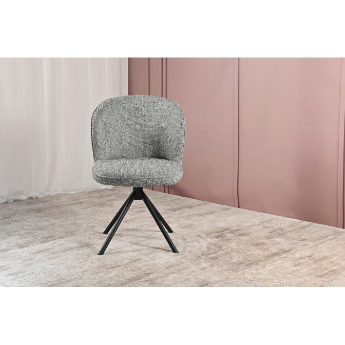 Стул поворотный R-160 графитовый  +  черный Vetro mebel