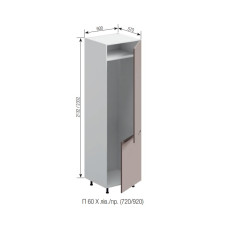 Кухонная секция пенал П 60 Х Зарина Мир мебели