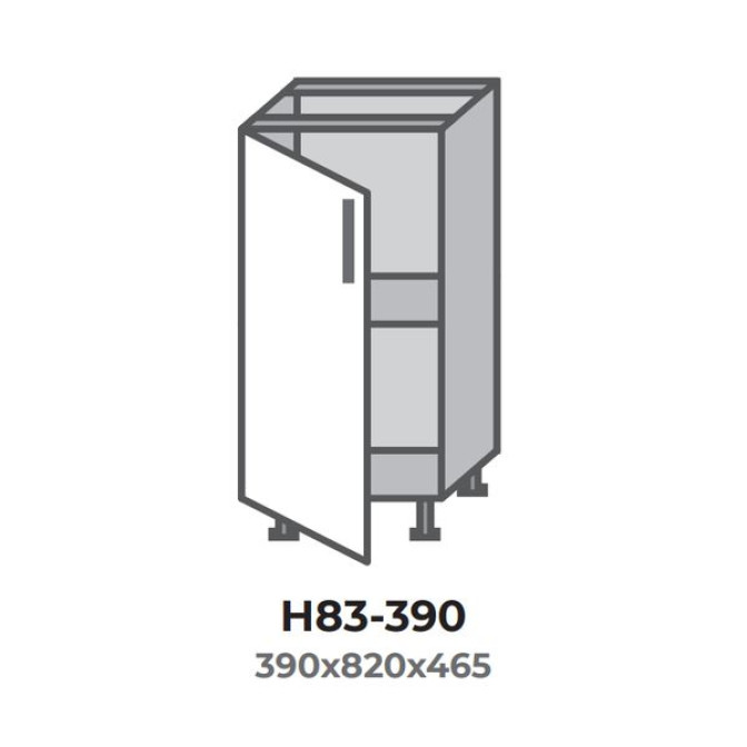 Кухонна секція Н83-390 нижня 390 один фасад Оптима Еверест  