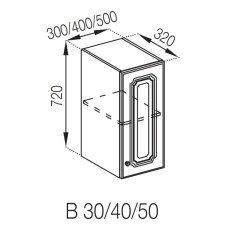 Кухонна секція верхня В 50 Валенсія Світ меблів 