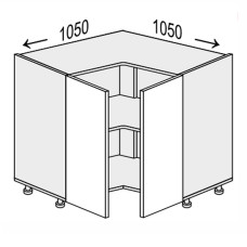 Кухонна секція Мері нижня Кут Н 90° 1050х1050/820 2дв MR-094W/9003gl MiroMark