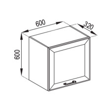 Кухонная секция под вытяжку 60 ОКАП (h-920) Марго Мир мебели