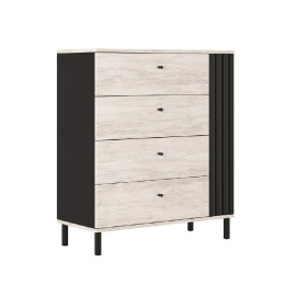 Комод 4Ящ Артвуд Світлий / Антрацит Тео Світ Меблів