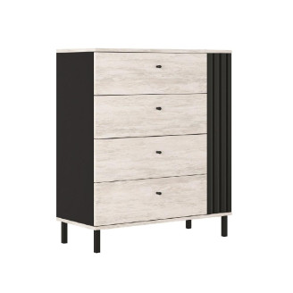 Комод 4Ящ Артвуд Світлий / Антрацит Тео Світ Меблів