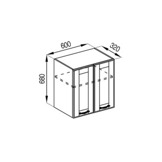 Кухонная секция верхняя В 60 під витяжку Доминика Мир мебели