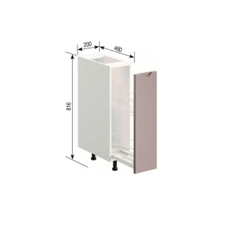 Кухонная секция нижняя Н 20 карго Зарина Мир мебели