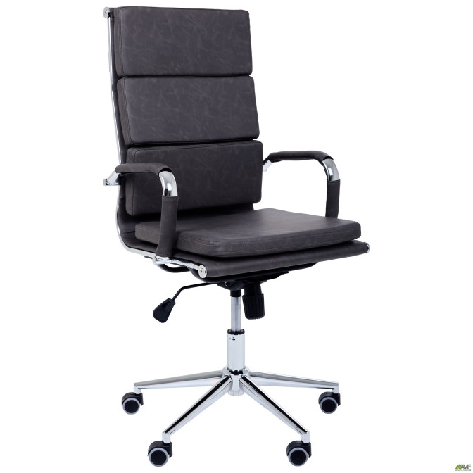 Крісло Slim FX HB Хром Tilt WAX Black Grey AMF Крісло Slim FX HB Хром Tilt WAX Black Grey AMF