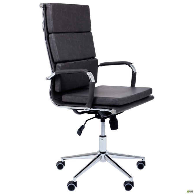 Крісло Slim FX HB Хром Tilt WAX Black Grey AMF