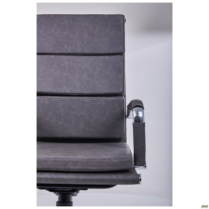 Крісло Slim FX HB Хром Tilt WAX Black Grey AMF