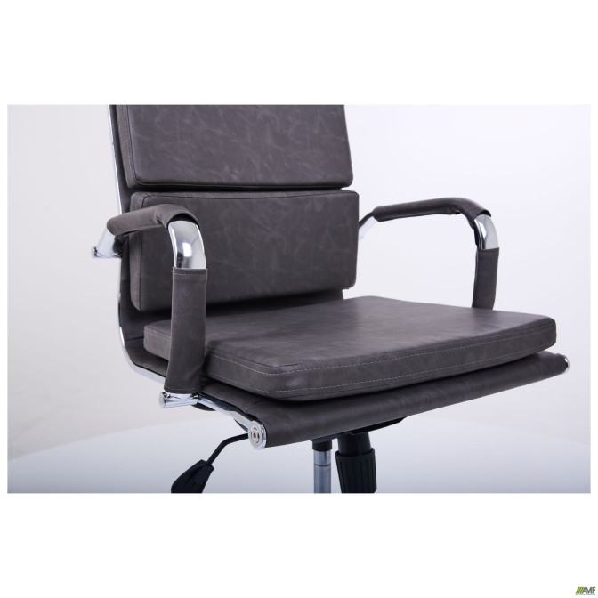 Крісло Slim FX HB Хром Tilt WAX Black Grey AMF