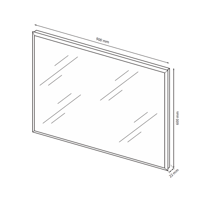 Зеркало 900*600 Тибо / Tibo MiroMark TB-81-WM