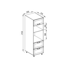Кухонная секция пенал П 60 ДШ п/мікрохв. FAVORIT Марго Мир мебели  
