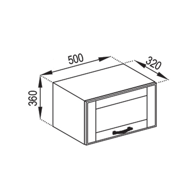 Кухонная секция антресоль А 50 (320) Доминика Мир мебели